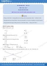 Đề thi học kì 1 Toán 7 - Đề số 12 - Kết nối tri thức